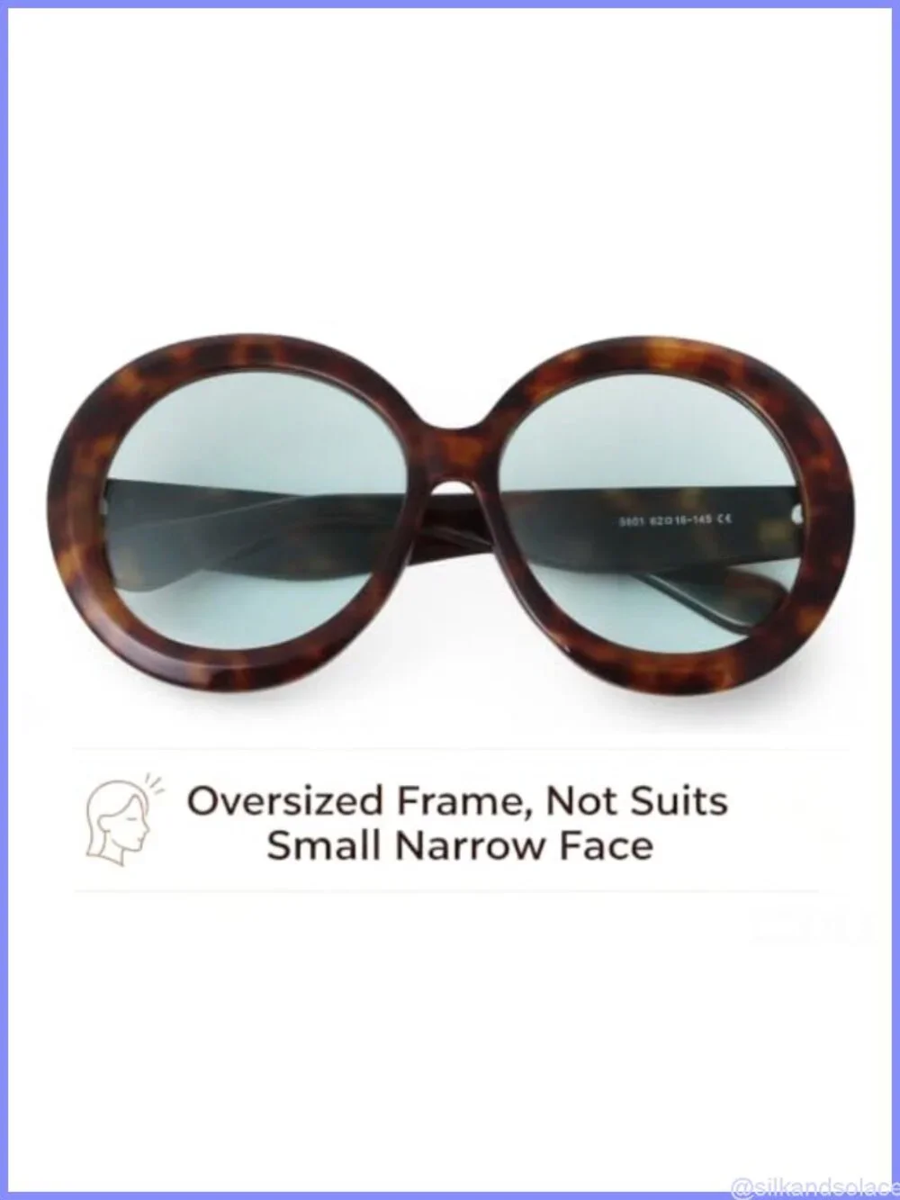 Oversized Round Retro Sunglasses Full-Frame UV400 Plastic